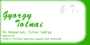 gyorgy tolnai business card